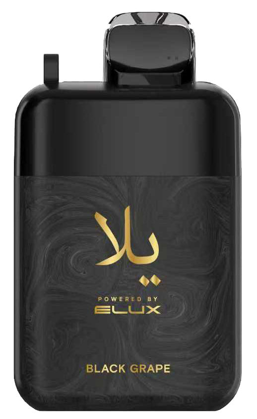 Yalla Astra Black Grape disposable vape powered by Elux